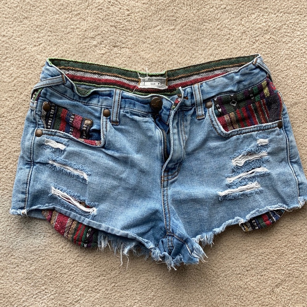 Free People Jean Cutoff Shorts